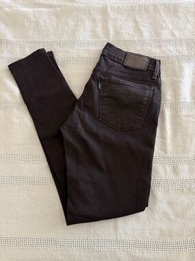 Levi's Women's Skinny Black Stretch Jeans - Deep Black